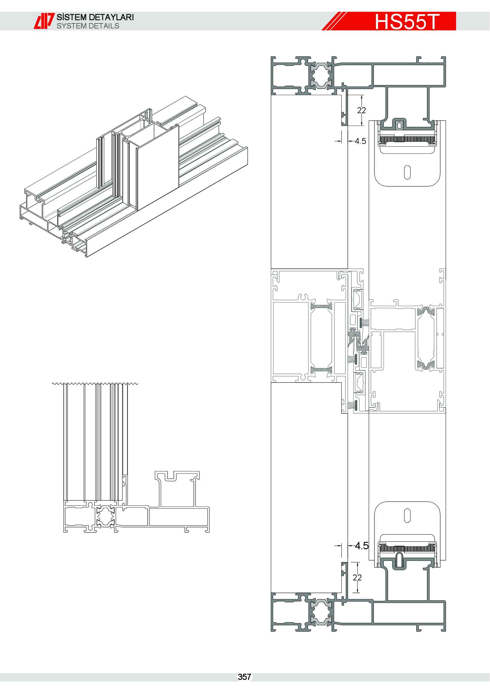 HEBESCHİEBE SÜRME ALÜMİNYUM 65